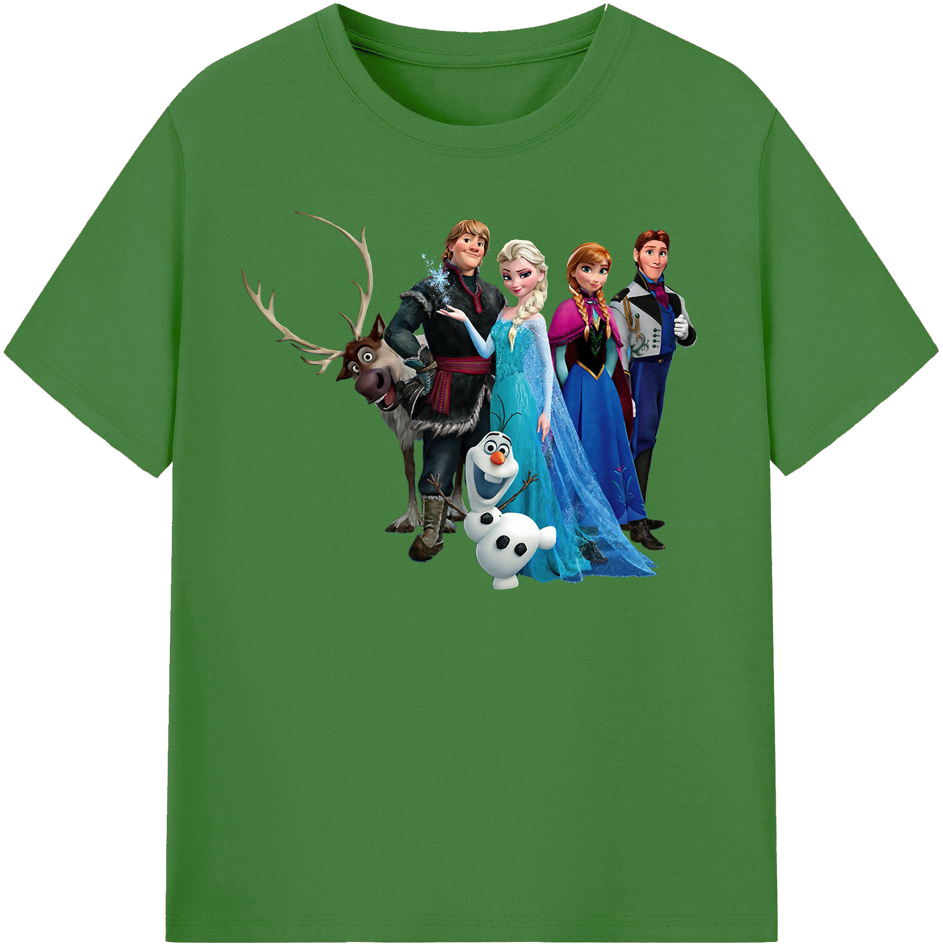 （画像用） アナと雪の女王 アンナ エルサ Frozen Anna Elsa レディースカジュアルプリントTシャツ（綿100％）